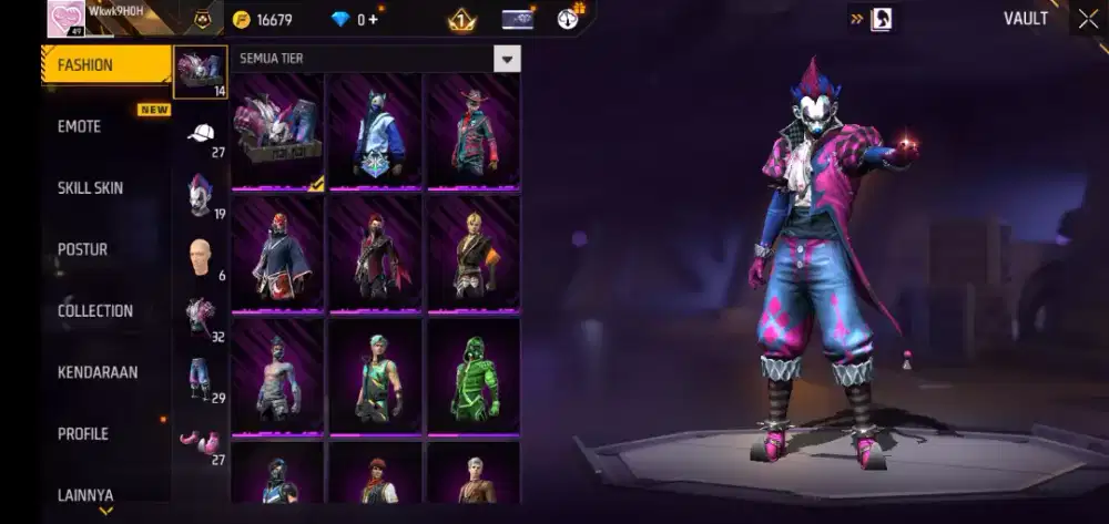 AKUN FREE FIRE 15 K TERPERCAYA