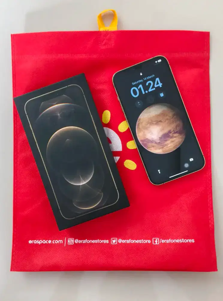 iphone 12 promax 256gb ibox gold mulus fullset ori