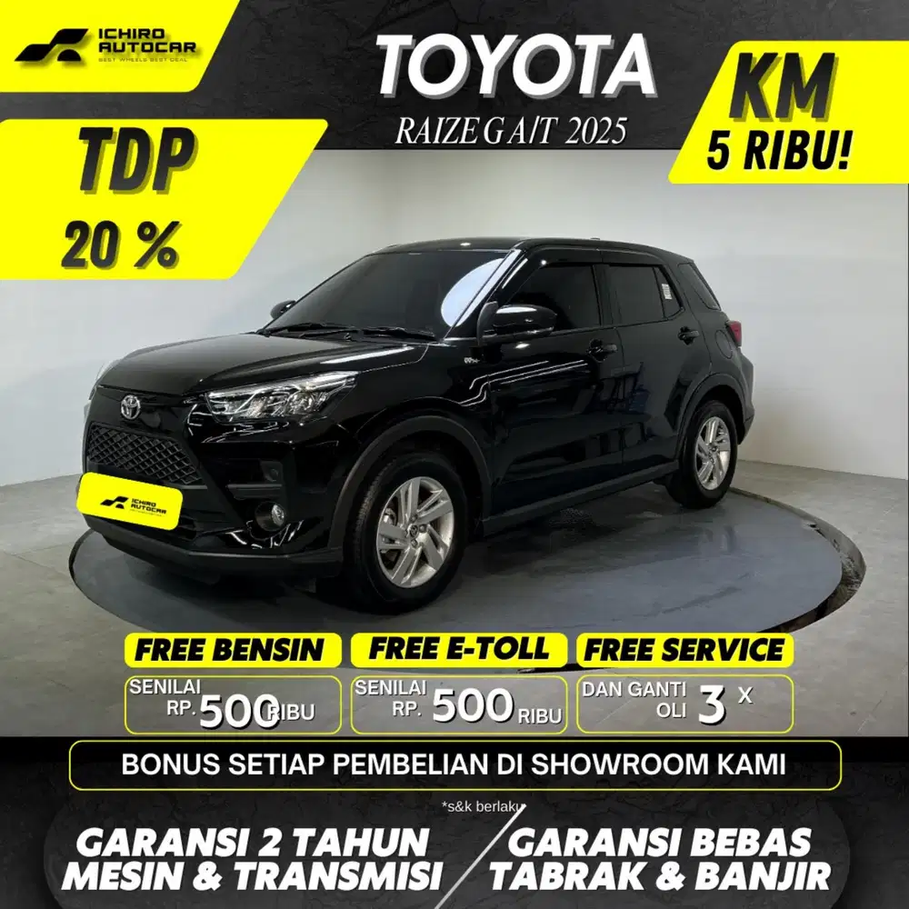 TOYOTA RAIZE G 1.0 ONE TONE CVT 2025 KM 6 RB