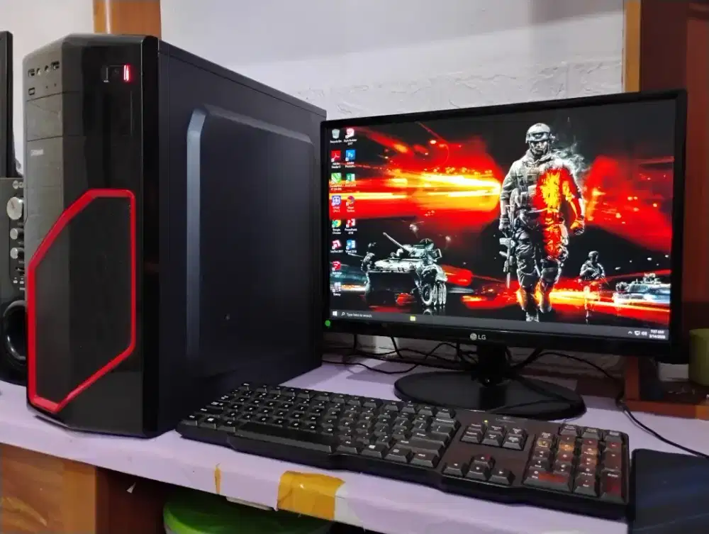 Pc editing intel core i5 + ram 8gb + monitor 20inch siap pakai