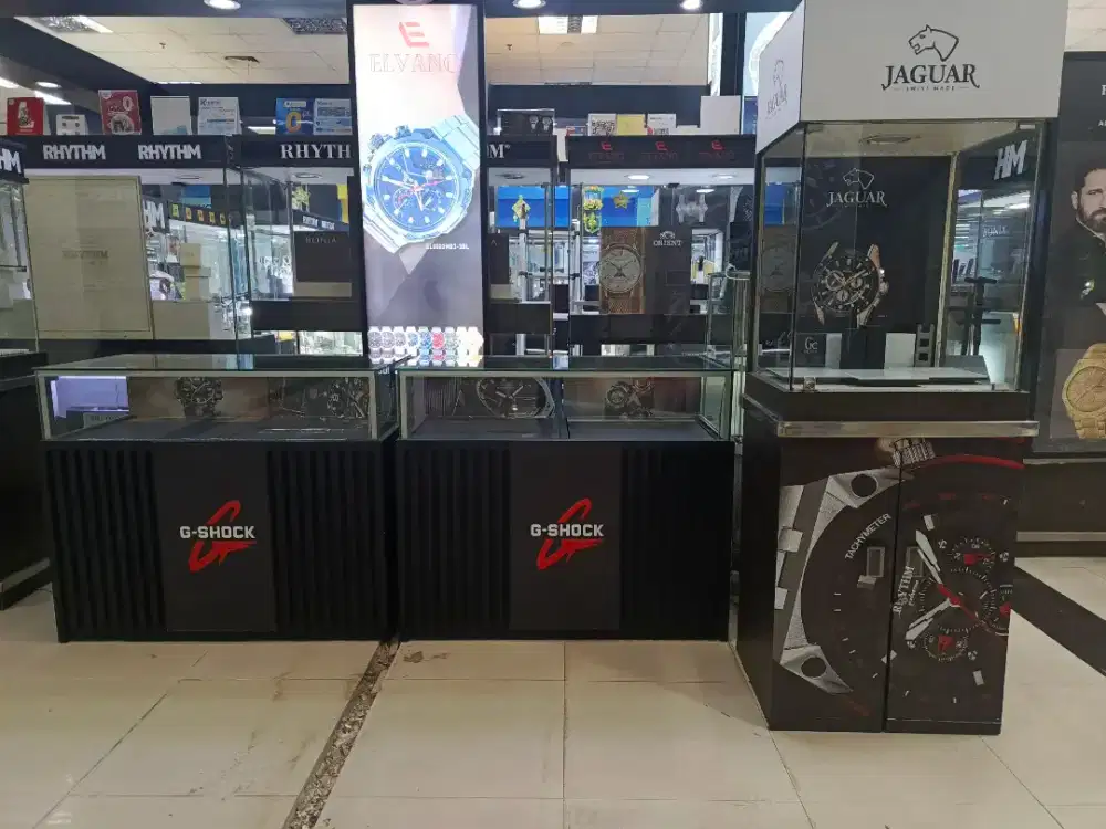 Dijual ETALASE 3pcs Kayu tebal Kaca 1cm mulus buat Jam optik HP