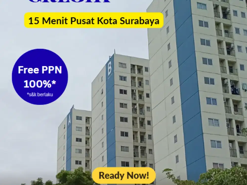 Gunawangsa Gresik | Free Full Furnished, Free Service Charge 2 Tahun