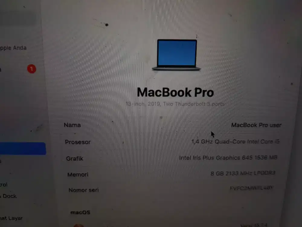 Macbook pro 2019 touchbar