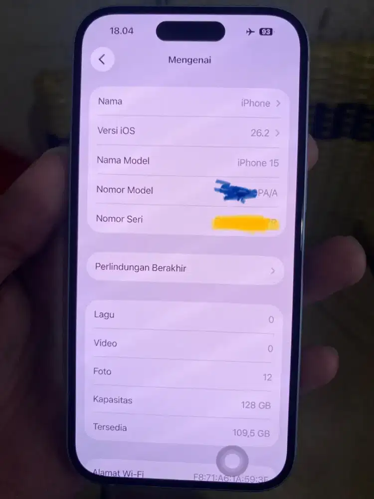 iPhone 15 128Gb PA/A iBox Bh 99% REAL[ Budayakan Membaca Postingan]