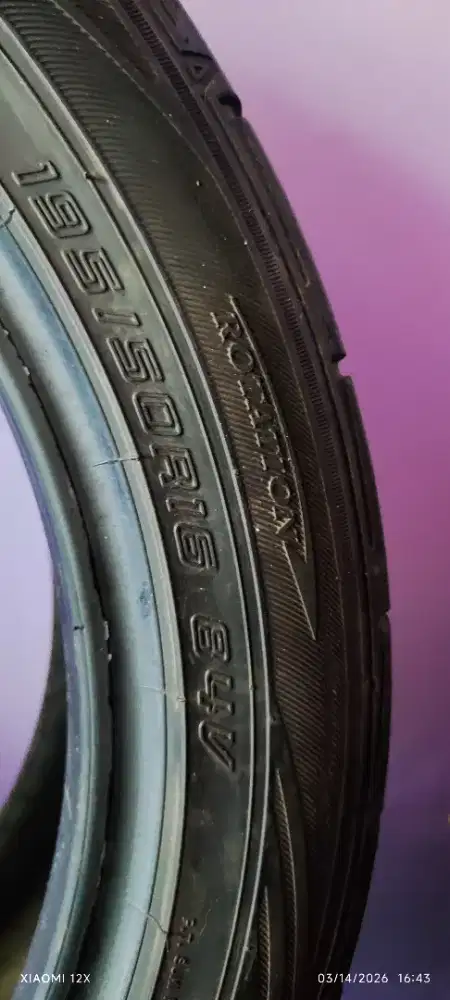 Ban Dunlop Direzza 195 50 R16 tebel