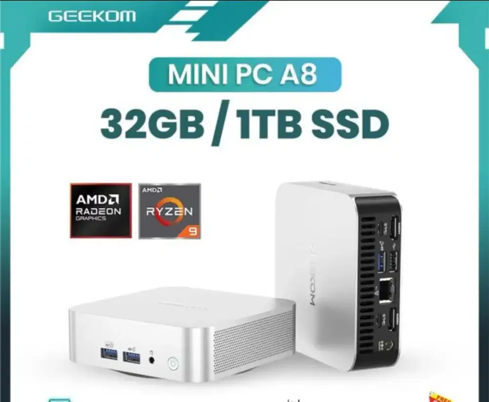 Mini PC Gaming Geekom A8 (Ryzen 9)