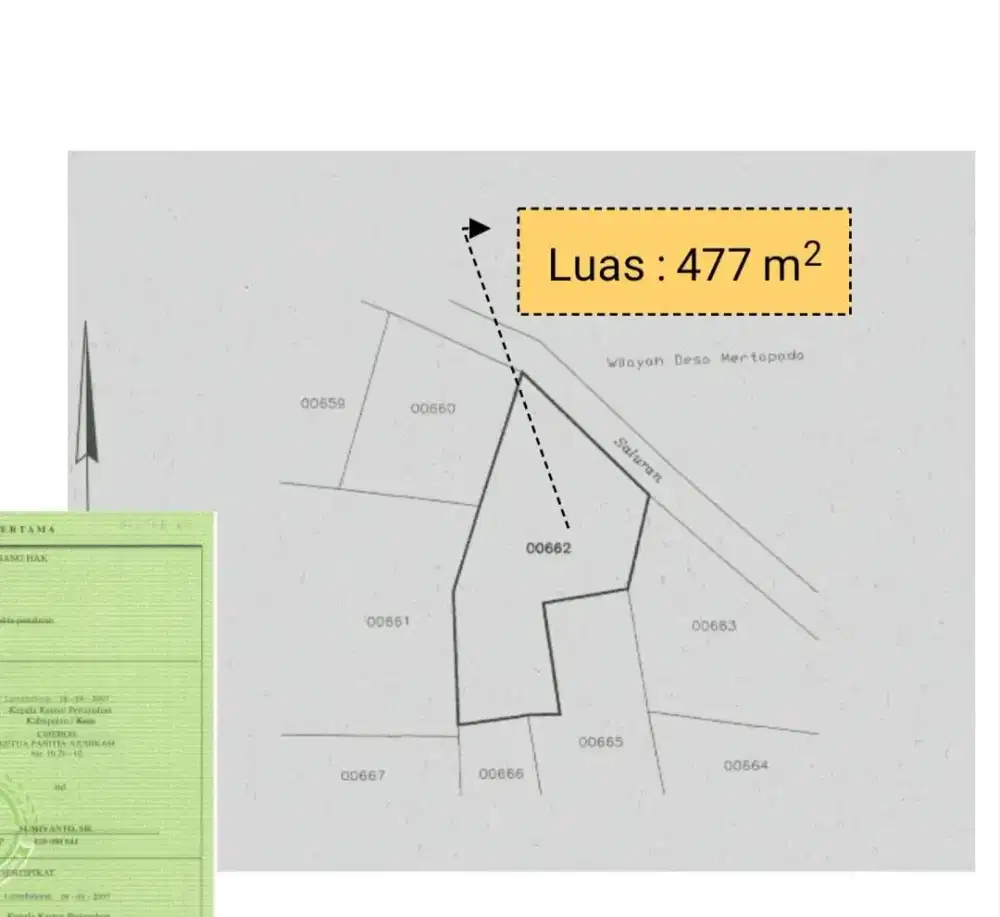 Jual Tanah 477 m² Pulo Undrus Cirebon Surat Lengkap