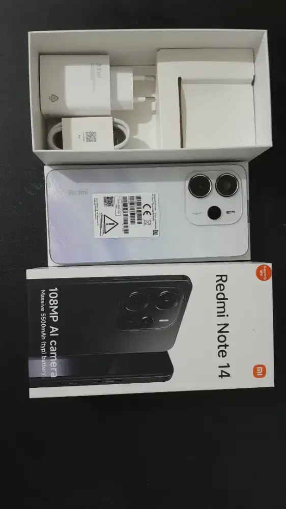 Redmi note 14 8/128gb 4G mulus sekali fullset ori semua NORMAL
