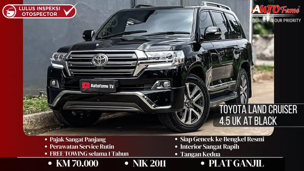 Toyota Landcruiser 4.5 VX Diesel Black On Beige NIK 2011