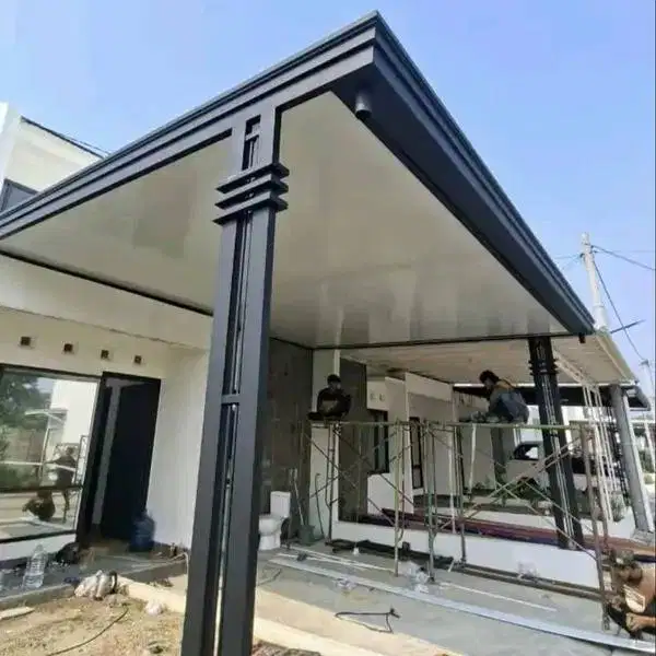 kanopi luar pelapon pvc atap alderon warna putih