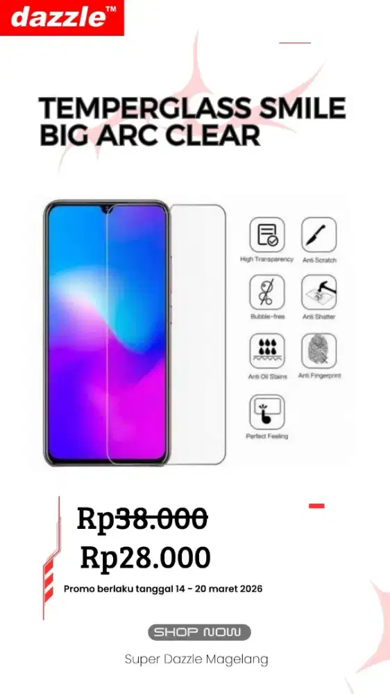 Temperglass smile full clear