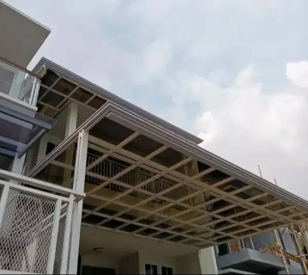 kanopi atap solarflat warna coklat ketebalan 1,2mm gratis survei