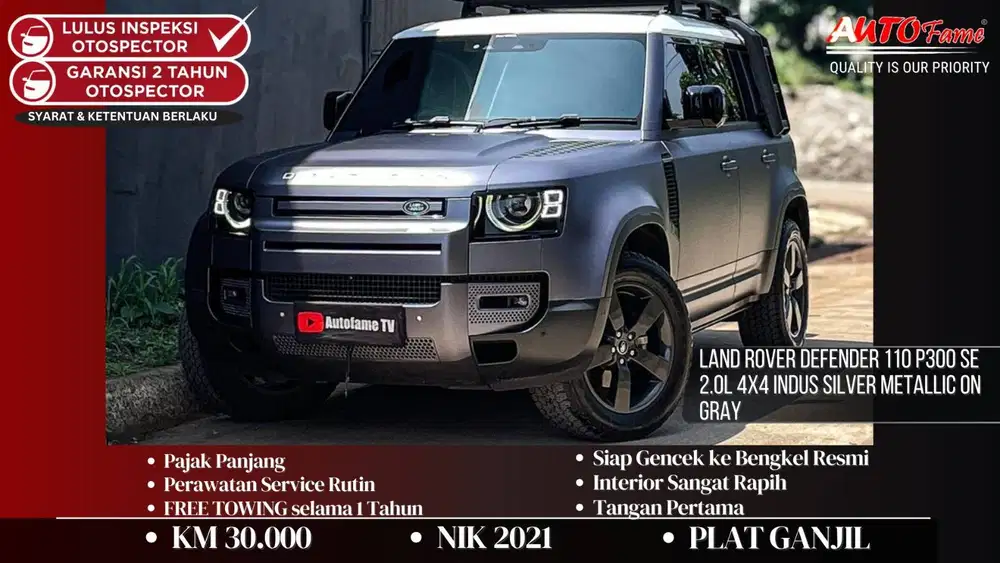 Land Rover Defender 110 P300 SE 2.0L 4x4 NIK 2021 Indus Silver Metalli