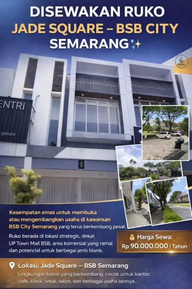 RUKO DISEWAKAN DIKONTRAKKAN DI KAWASAN BSB SEMARANG UP TOWN MALL