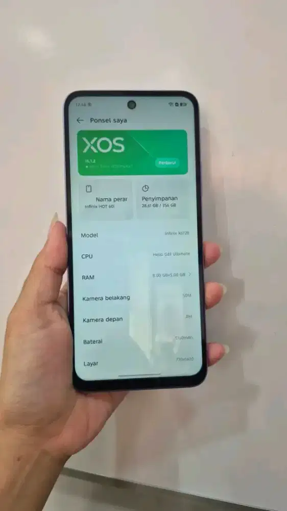 Infinix hot 60 i ram 8/256 baru beli 2 hari