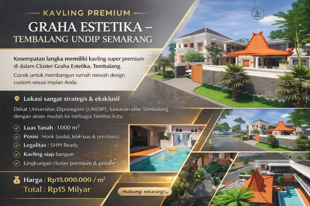 KAVLING MEWAH PREMIUM HOOK DI GRAHA ESTETIKA UNDIP TEMBALANG SEMARANG
