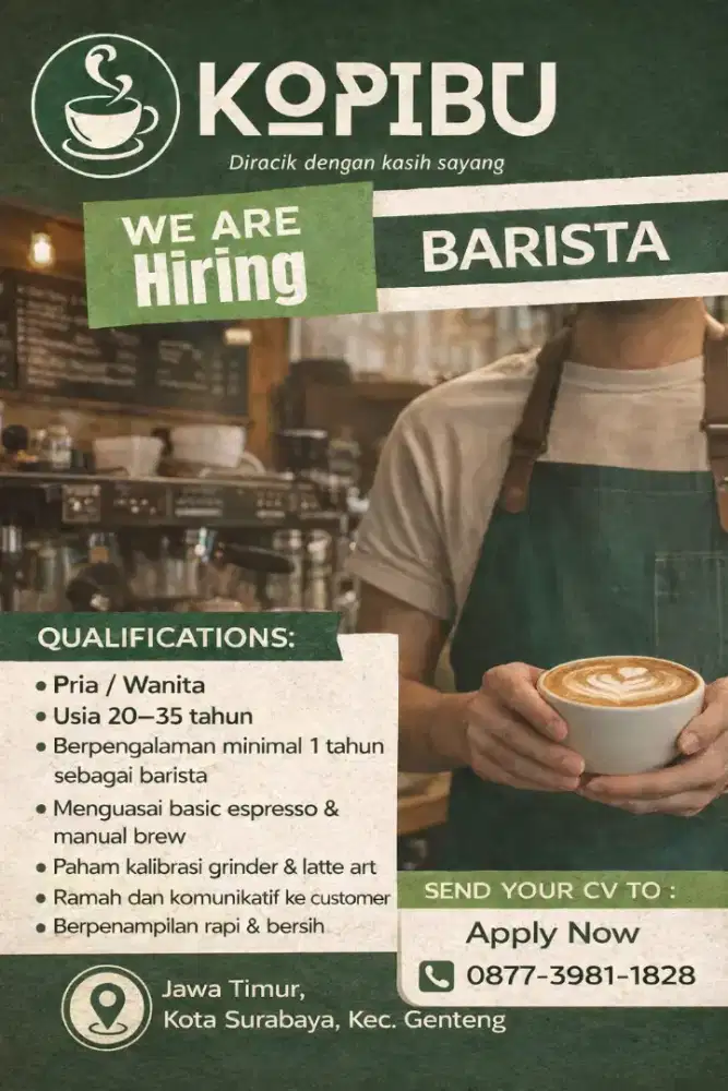 Barista coffee, by kopibugroup