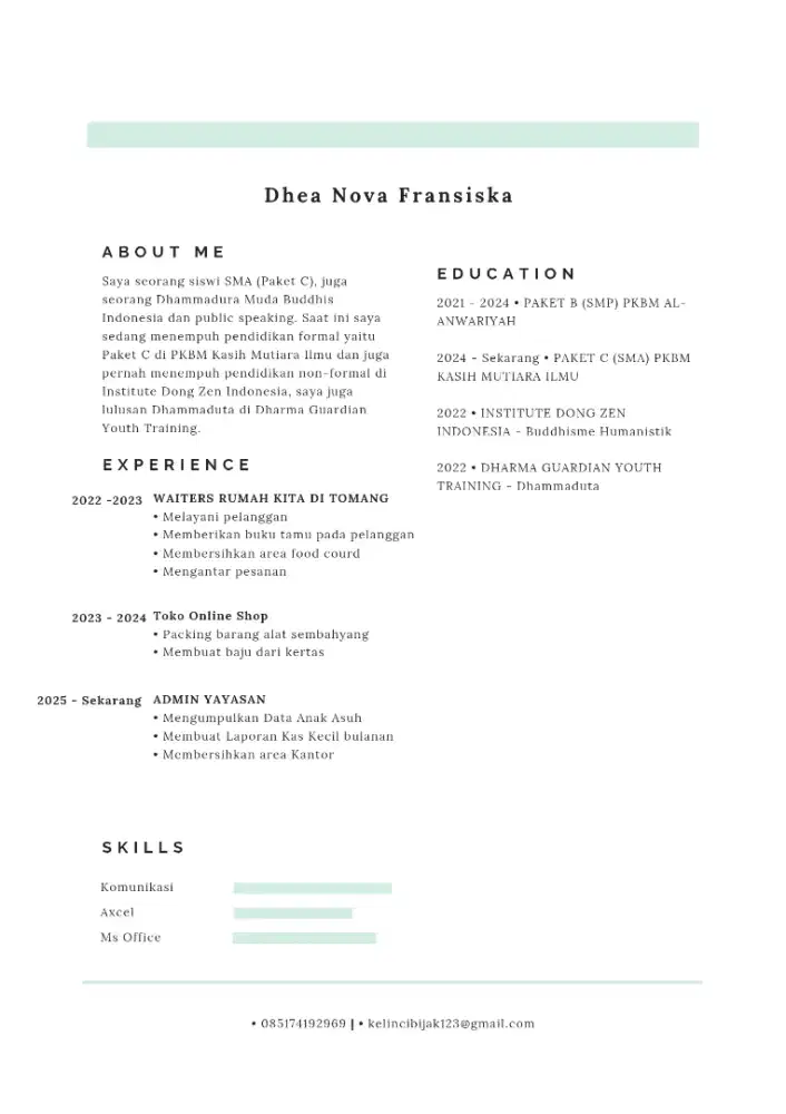 Mencari pekerjaan admin/waiters dkk