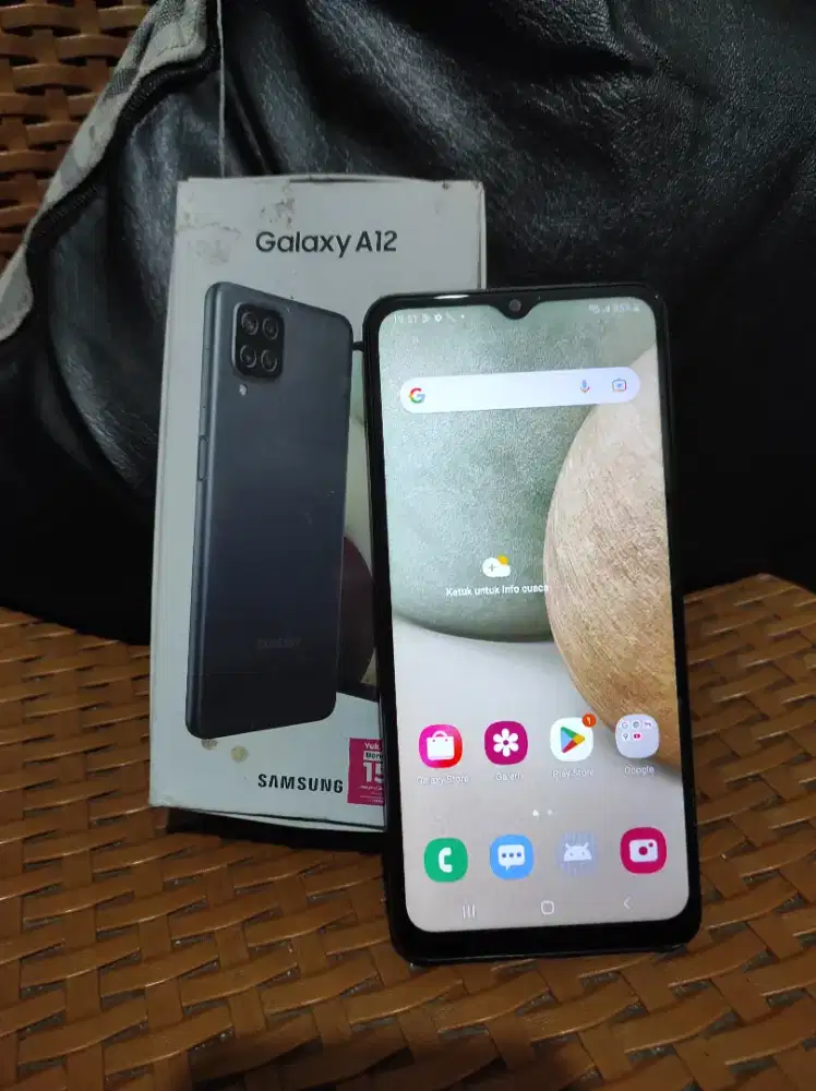 Samsung a12 4+4/128 fullset mulus original no minus,cek sepuasnya nett