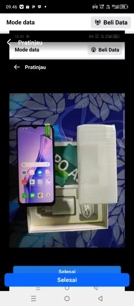 Jual hp baru Oppo A31 ram 8/256 layar 6,53 inch fulset