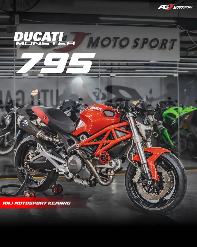 (STNK&BPKB) Ducati Monster 795 Nik 2012 Km 11.000an Knalpot Termignoni