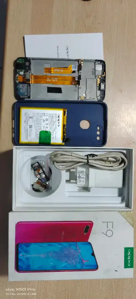 Oppo F9 lengkap sisa lcd ori