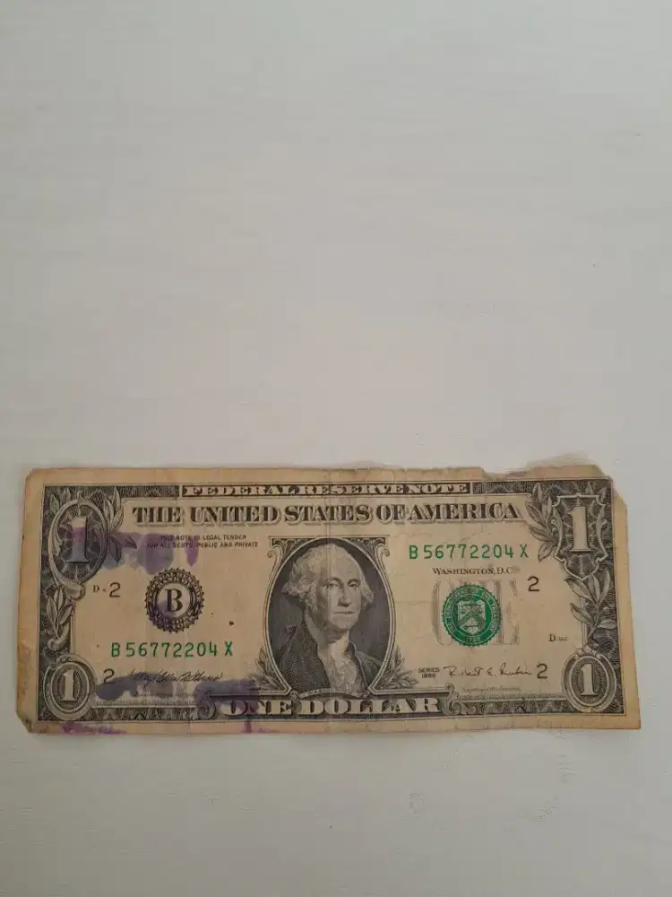 Uang 1 dolar amerika edisi tahun 1995