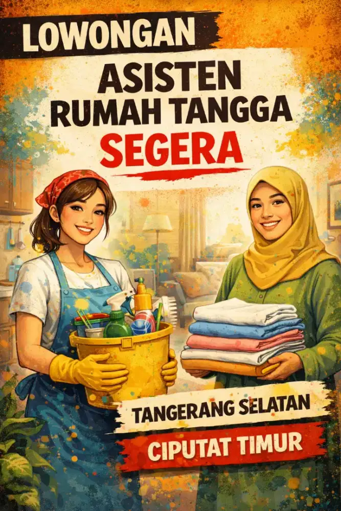 Lowongan ART Menginap - Tangerang Selatan (Gaji Rp 2,25 Juta)