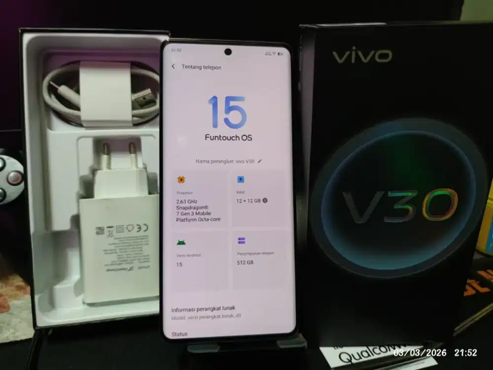 Vivo v30 5g. Ram 12+12/512. Fullset
