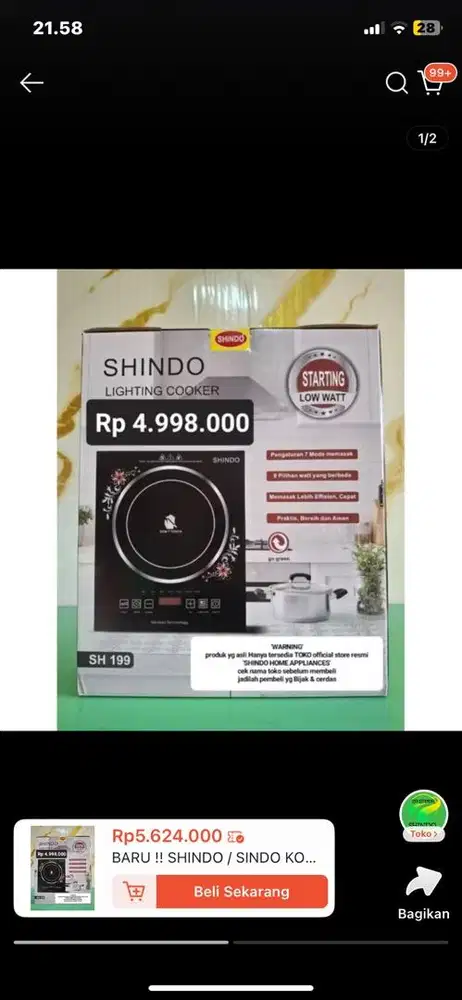 dijual kompor sinar listrik