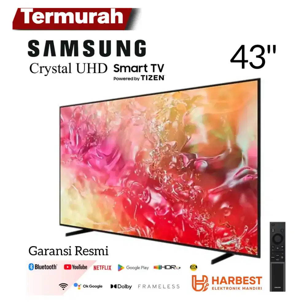 SAMSUNG Crystal 4K UHD 43 Inch Smart TV 43DU7000 AIRPLAY TizenOS HDR10