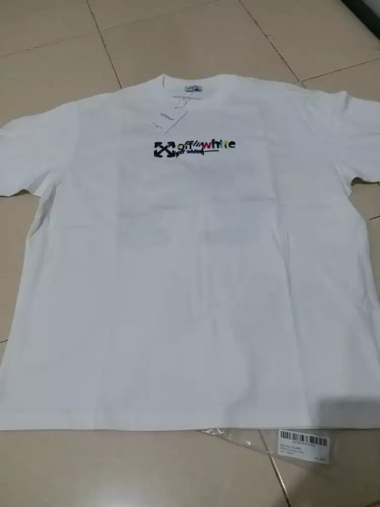 Kaos Off White Original Size XXL (LD 120), Baru Fulltag