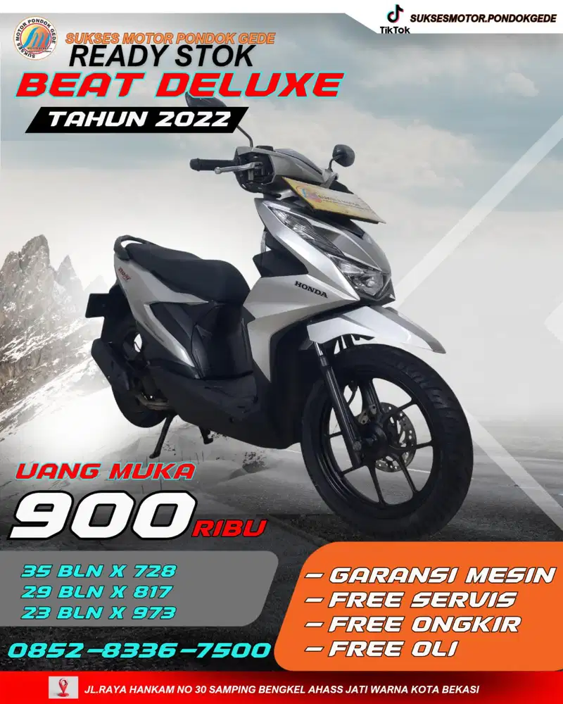 HONDA BEAT DELUXE TAHUN 2022 CASH DAN KREDIT