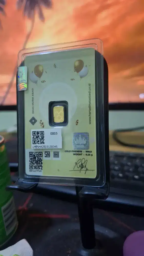 emas murni 0,25 gr