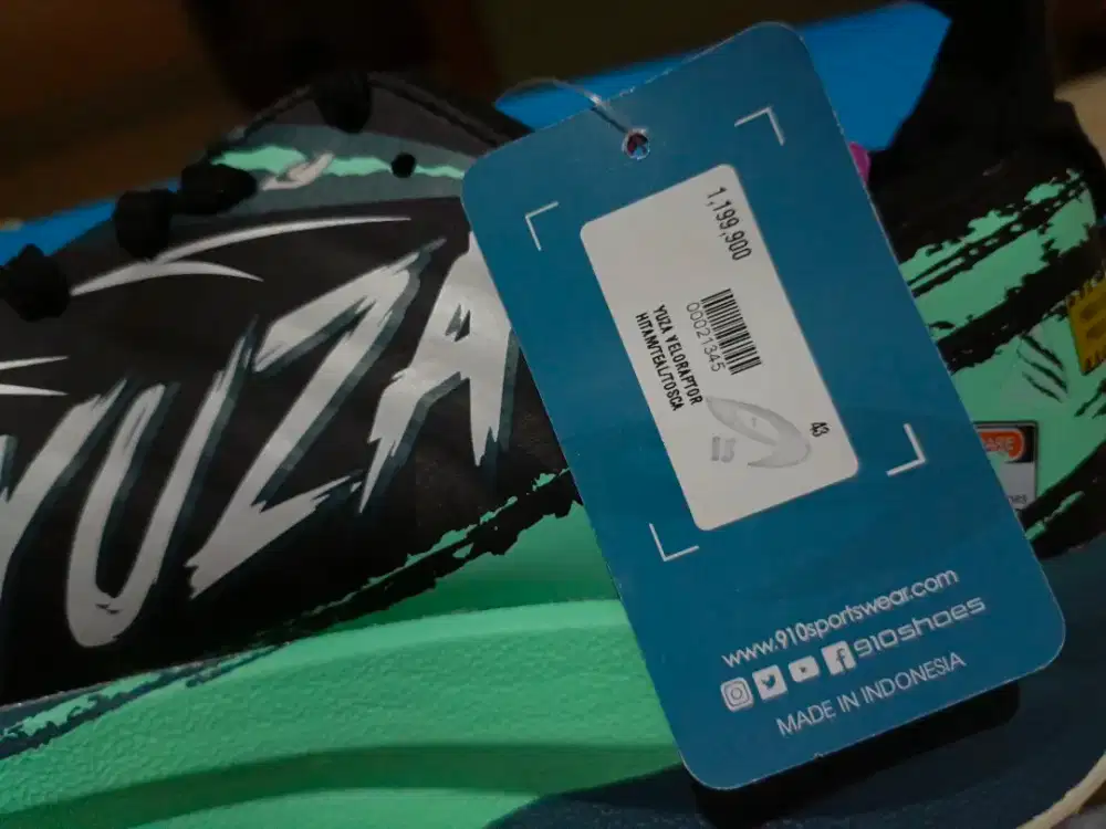 Nineten 910 Yuza Veloraptor Black/Teal/Tosca Trial Run no Asics Nike!!