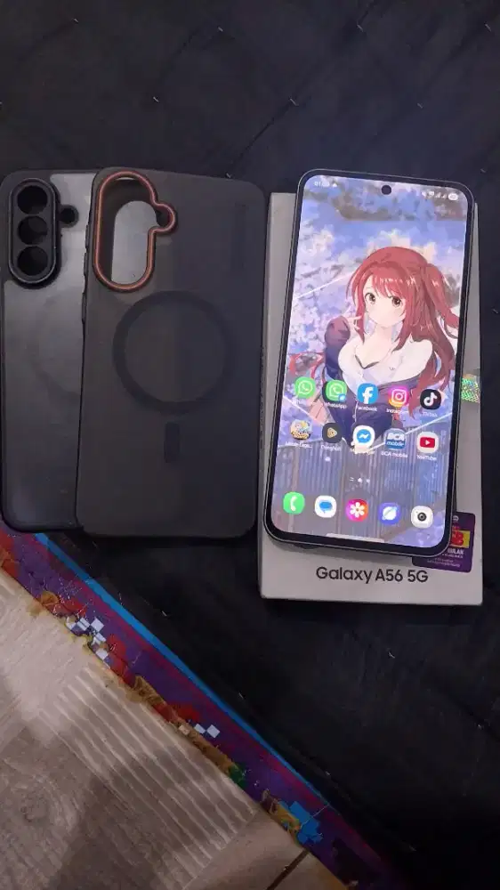 Samsung A56 5G 8/256 hp+dus saja hp mulus body bengkok dikit