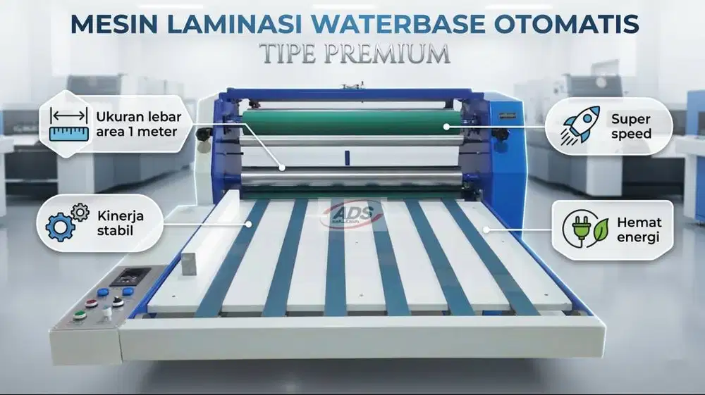 MESIN LAMINASI FULL OTOMATIS SKALA BESAR TIPE PREMIUM WATERBASED uk 1m