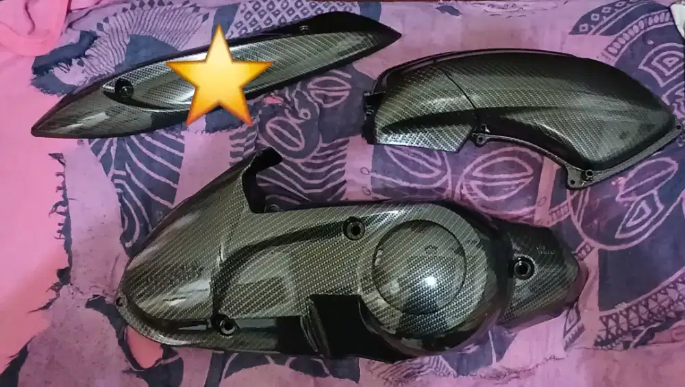 Cover Filter & CVT Carbon Twill WTP Nmax Old - Baru & Mulus Glowing