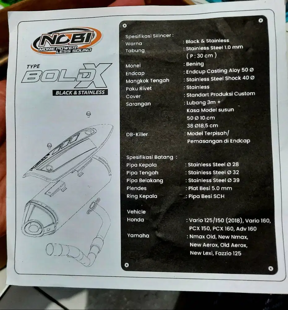 Jual Cepat Knalpot NOB1