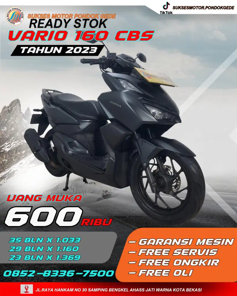 HONDA VARIO 160 CBS TAHUN 2023 DP 600 RIBU ANGSURAN TERJANGKAU