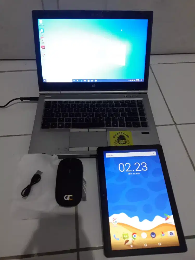 Tablet Mediatek,Laptop HP 8460p,mouse wireless normal semua
