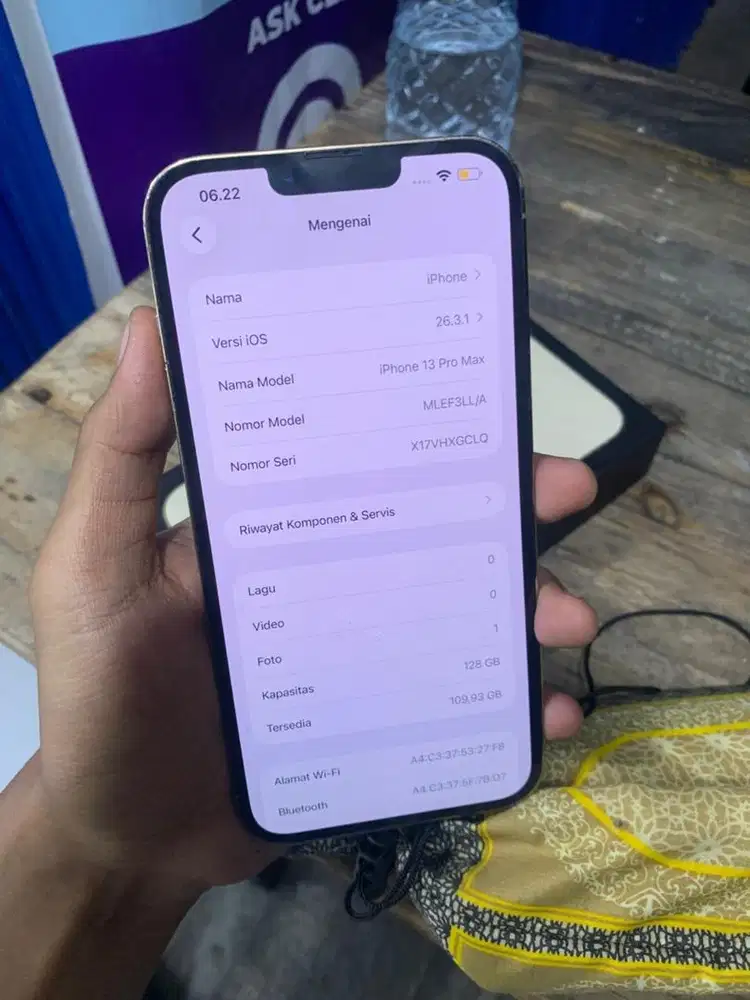 iPhone 13promax 128gb gold mulus