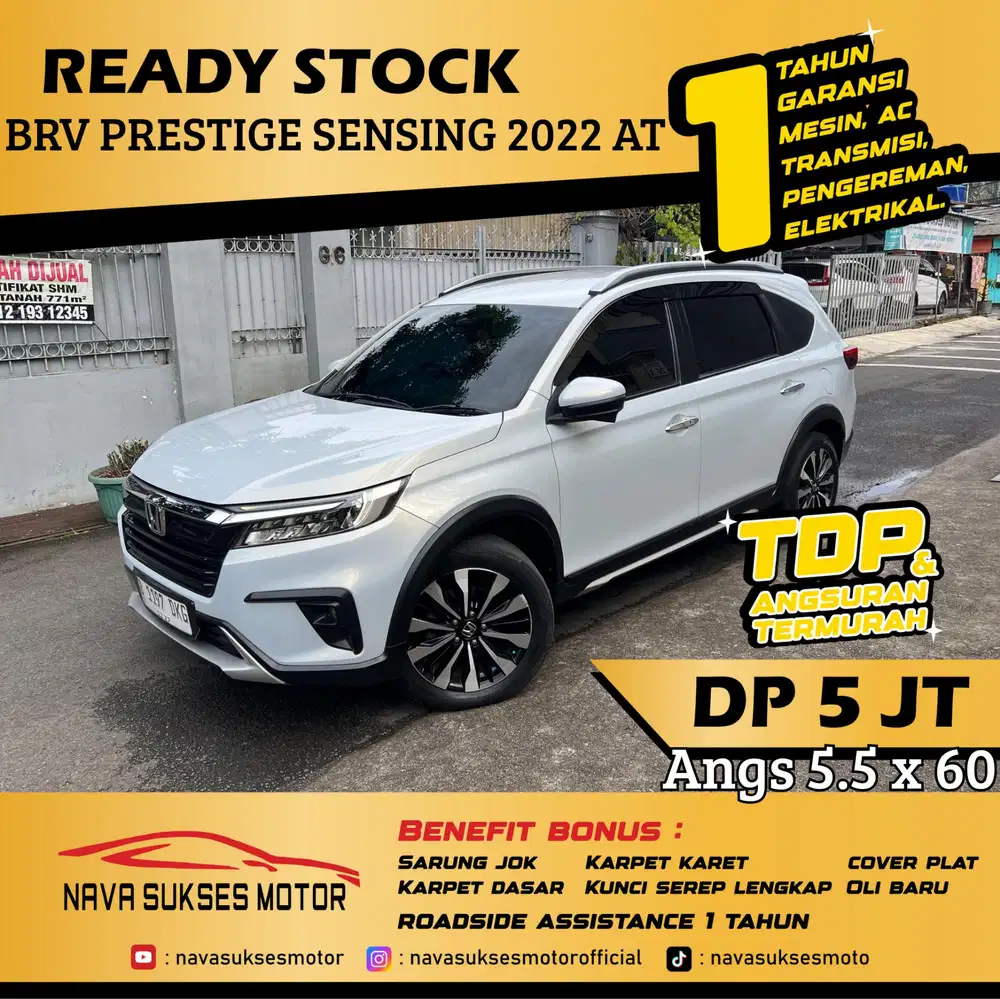 TDP 5 Jt Angs Termurah All New Brv Prestige Sensing 2022 Matic Putih