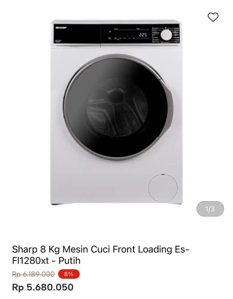 WM FRONT LOAD SHARP 8kg