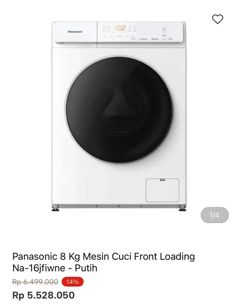 WK FRONT LOAD PANASONIC 8kg