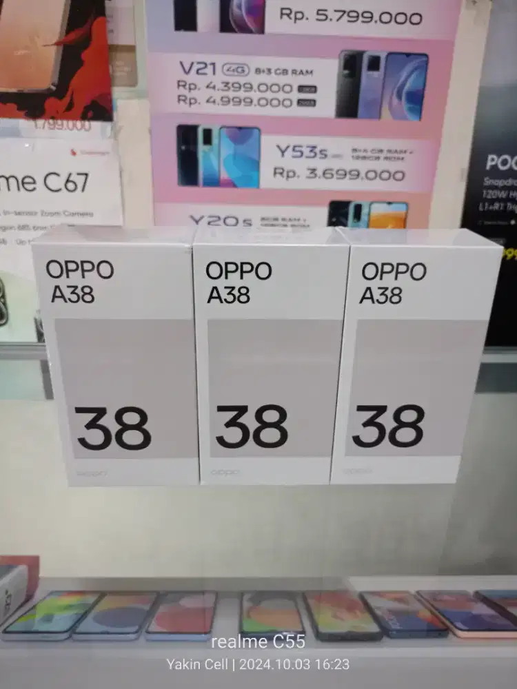 Oppo A38 4/128 GB Camera 50 MP Helio G85 Garansi Resmi