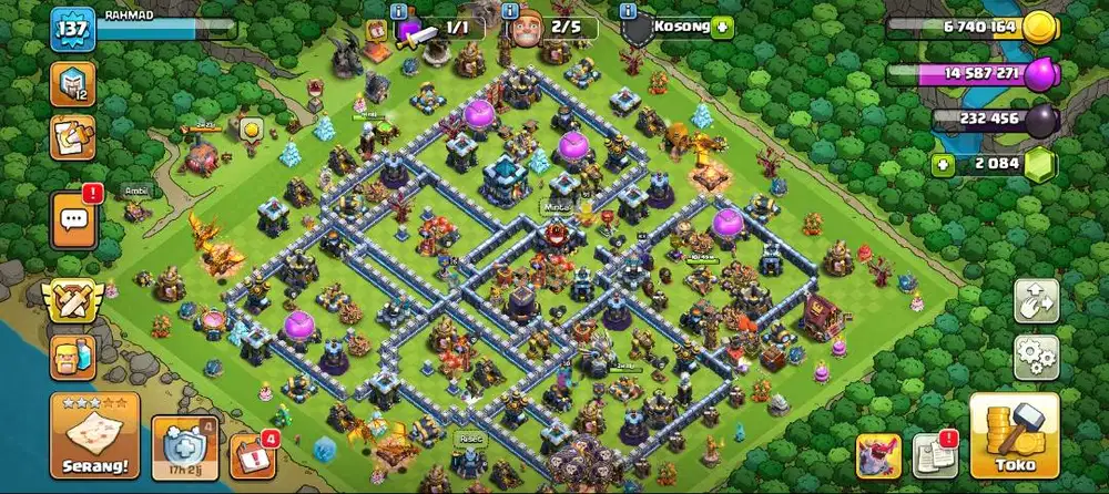 Jual Akun coc th 13 semi Max