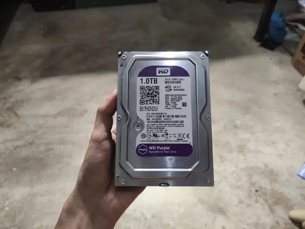Hardisk pc/komputer, CCTV, 3,5 inch wd purple 1tb, Sentinel 100% semua