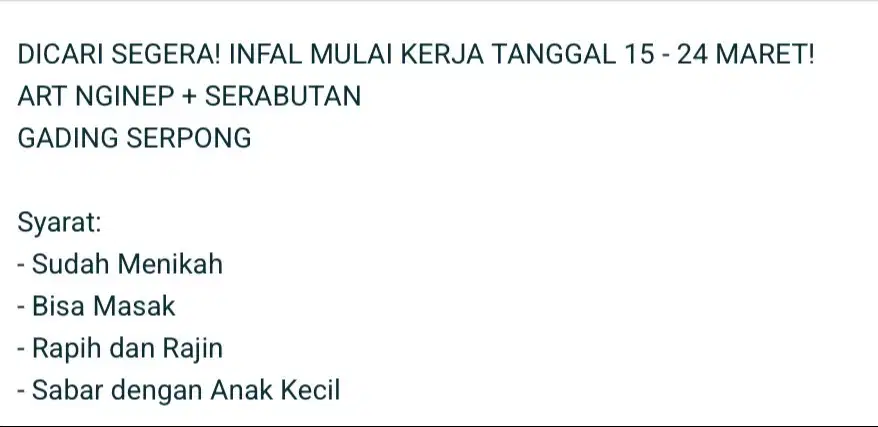 DICARI INFAL ART NGINEP! GADING SERPONG! SEGERA