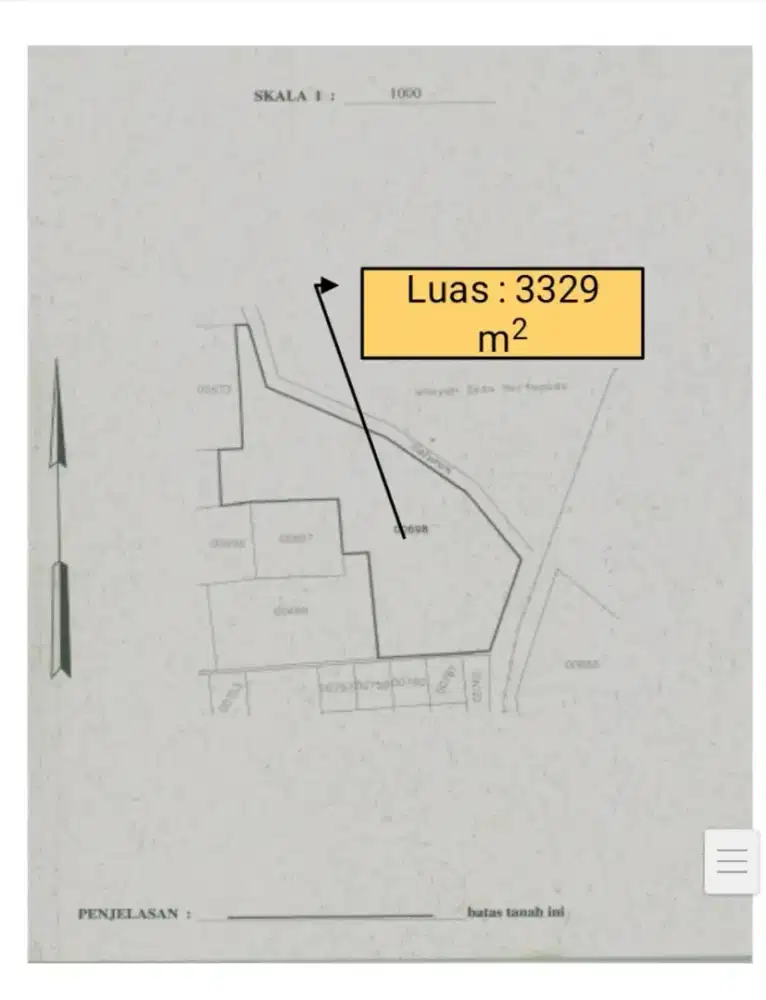 Dijual Tanah 3.329 m² Pulo Undrus Cirebon Surat Lengkap